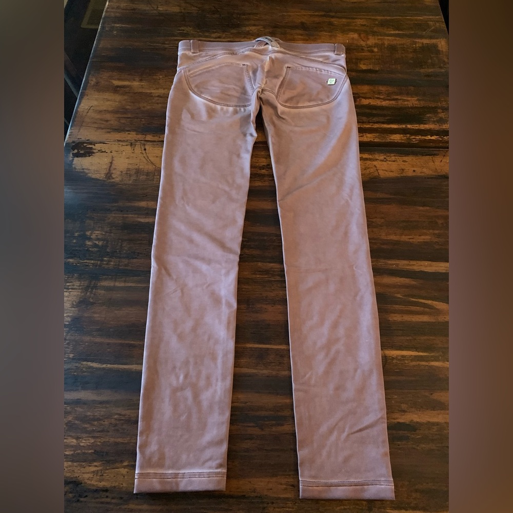 Freddy Wrap up pants. Rose/faded taupe color. Low rise, size 6